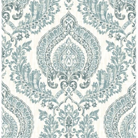 Doba-Bnt Kensington Damask Blue Peel & Stick Wallpaper SA2532176